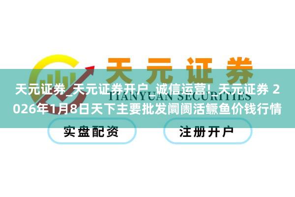 天元证券_天元证券开户_诚信运营!_天元证券 2026年1月8日天下主要批发阛阓活鳜鱼价钱行情