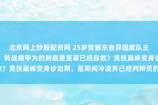 北京网上炒股配资网 25岁樊振东告异国度队主力，伤病缠身心态窘况，转战德甲为的到底是笼罩已经自救？竞技巅峰变身诊治期，是期间冷凌弃已经判辨员的必修课？