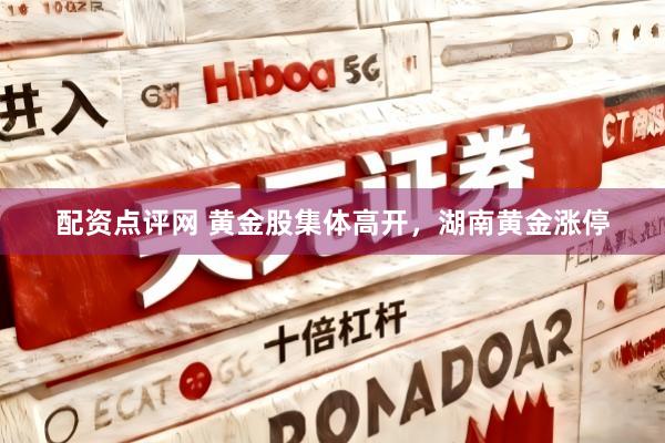 配资点评网 黄金股集体高开，湖南黄金涨停