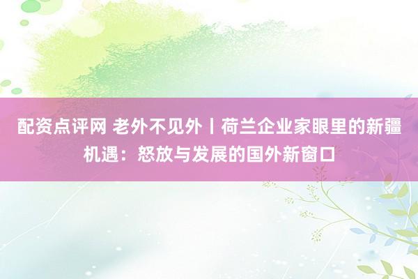 配资点评网 老外不见外丨荷兰企业家眼里的新疆机遇：怒放与发展的国外新窗口